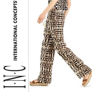 INC International Concepts printed boho print wide-leg pants